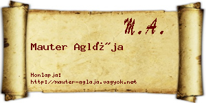 Mauter Aglája névjegykártya
